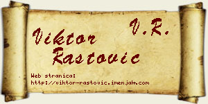 Viktor Rastović vizit kartica